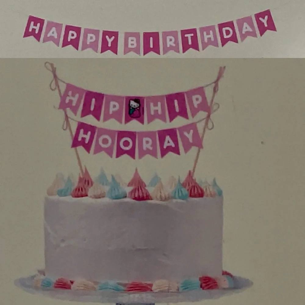 Hello Kitty Cake Topper and Banner